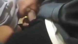 Hijab asian girl blowjob in the street