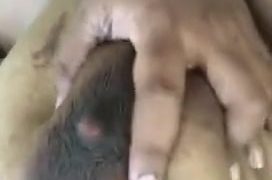 Indian bbw plays with her chubby tits