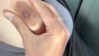 Play with natural tits of malay slut