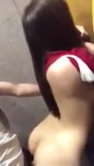 Asian couple fucking in public toilet